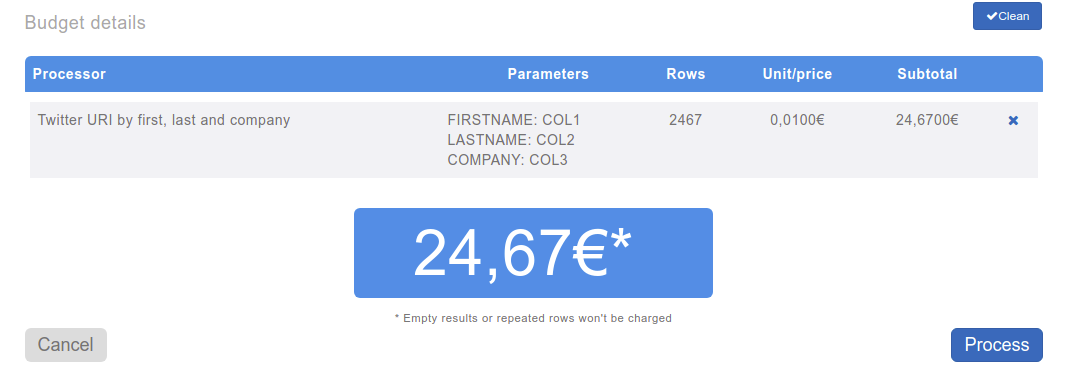 Add tool to estimate cost